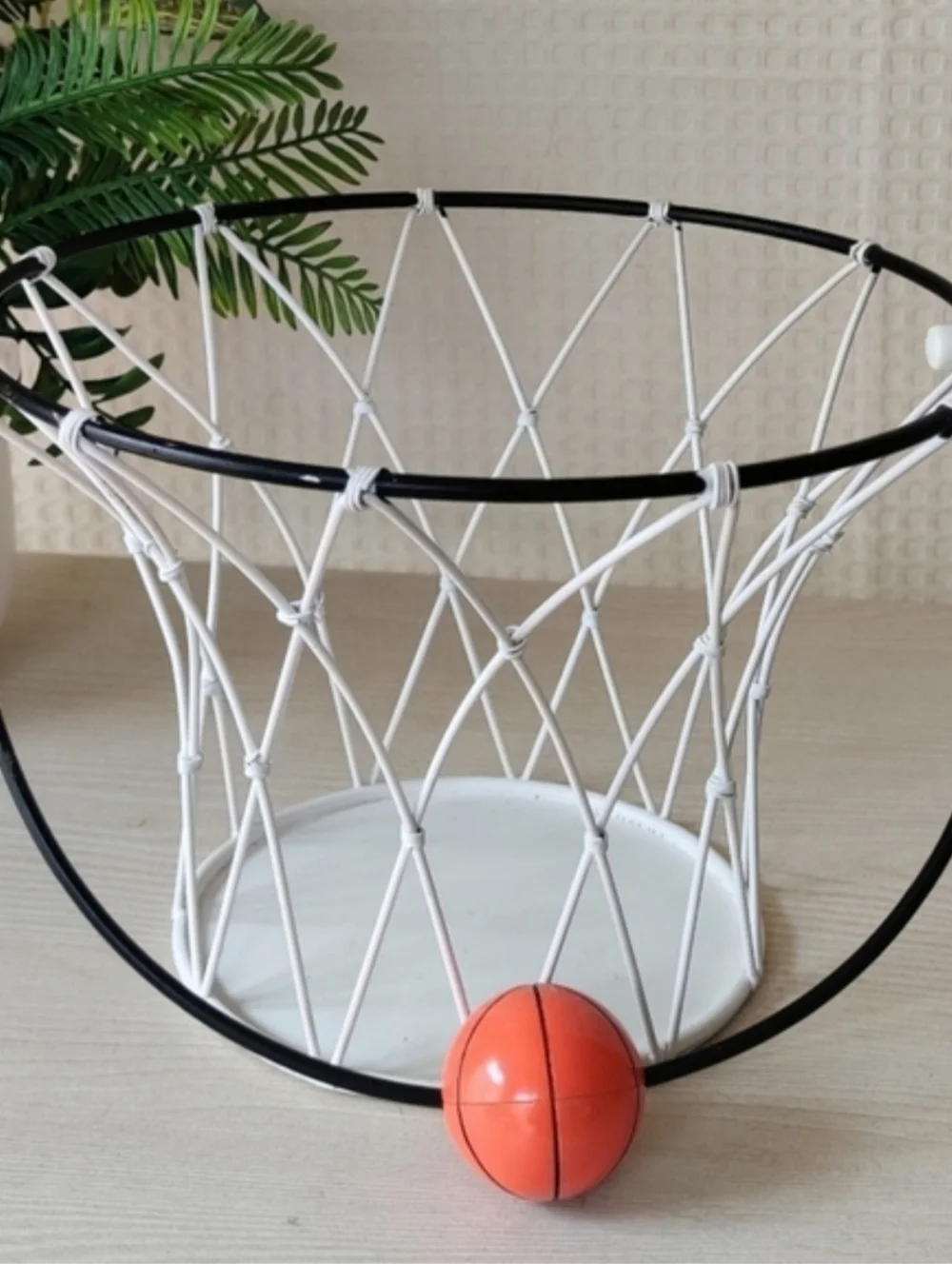 Metal Basketball Hoop Basket/ Container